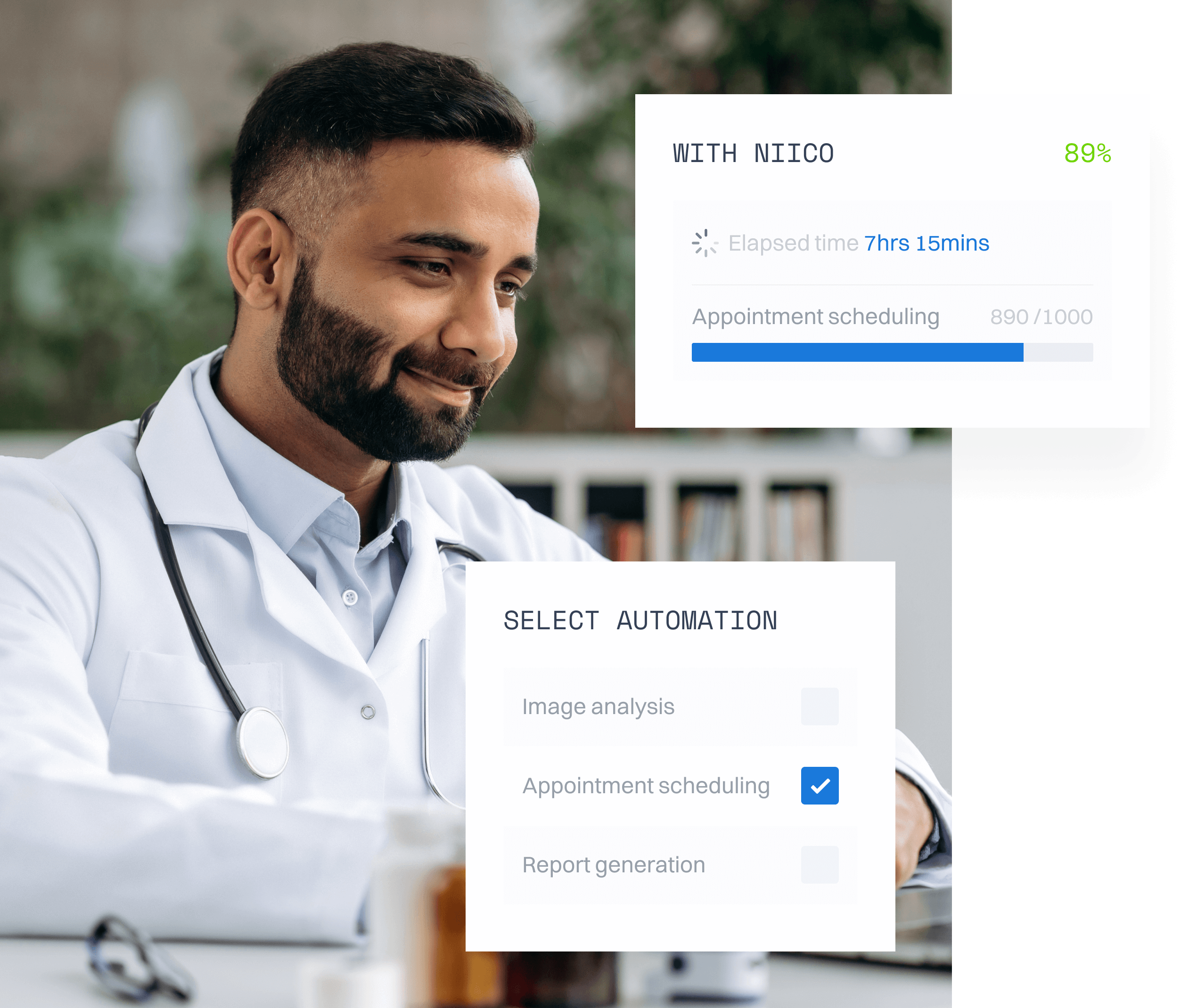 a doctor scheduling appointments using niico